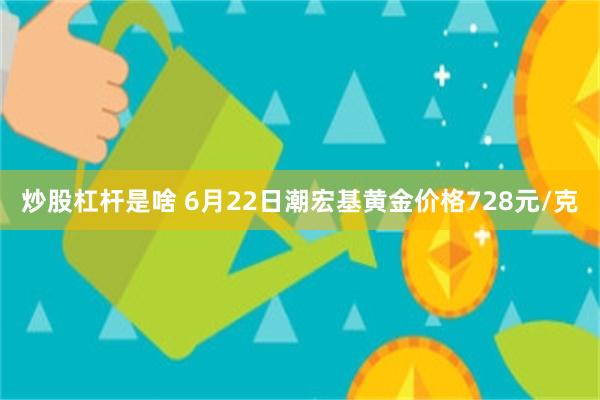 炒股杠杆是啥 6月22日潮宏基黄金价格728元/克