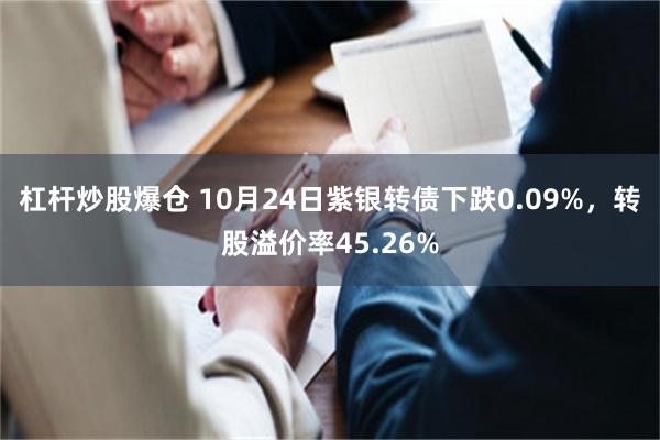 杠杆炒股爆仓 10月24日紫银转债下跌0.09%，转股溢价率45.26%