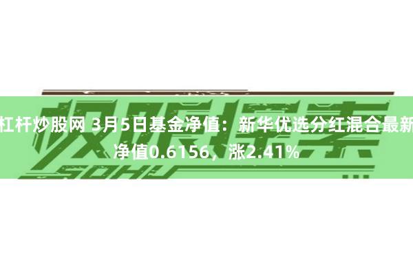 杠杆炒股网 3月5日基金净值：新华优选分红混合最新净值0.6156，涨2.41%